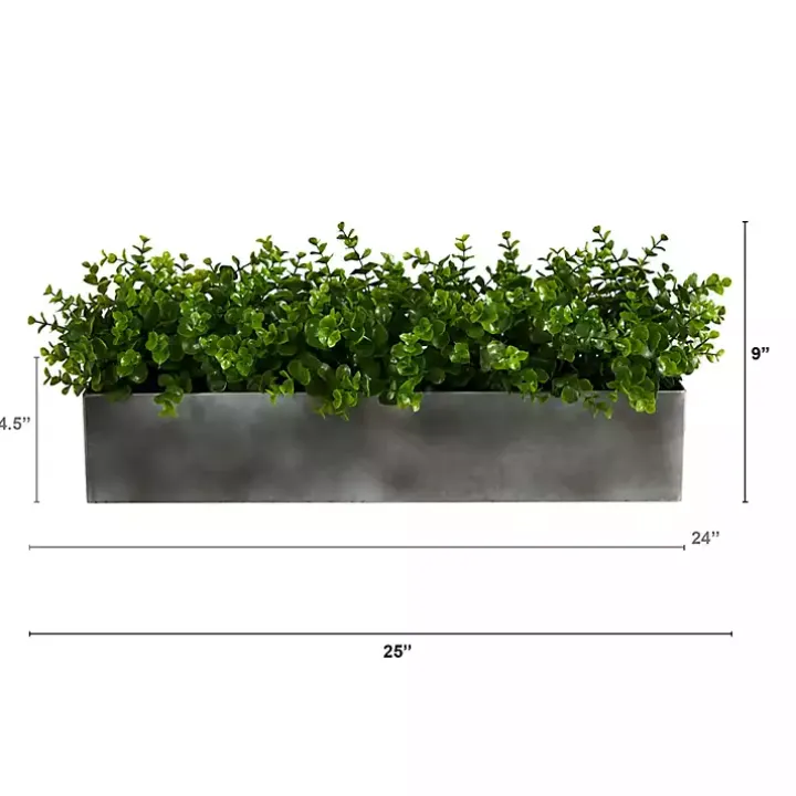Eucalyptus Arrangement in Gray Planter Box