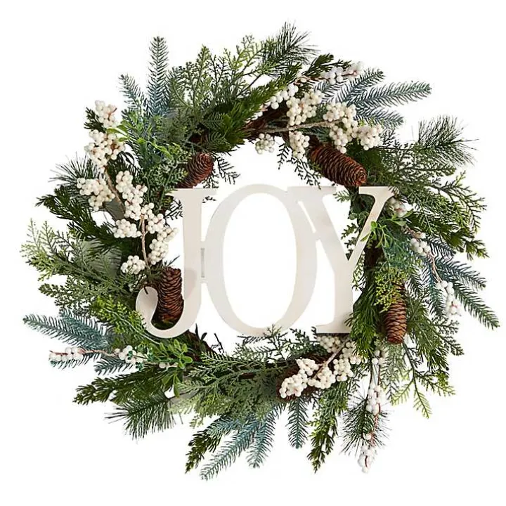 Evergreen Pineberry Joy Wreath