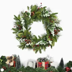 Evergreens and Eucalyptus Berry Wreath