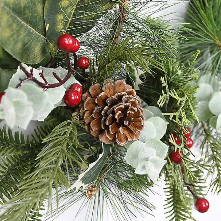 Evergreens and Eucalyptus Berry Wreath