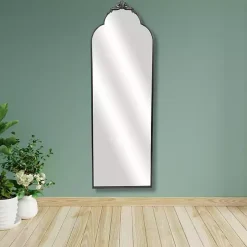 Everlaine Black Modern Victorian Leaner Mirror