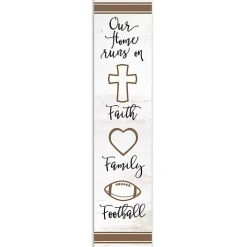 Faith Family Football Porch Board