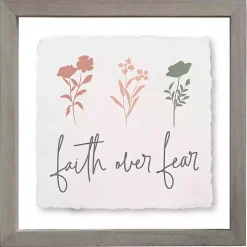 Faith Over Fear Wall Plaque