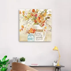 Fall Breeze Autumn Leaves Canvas Print, 30x30 in.