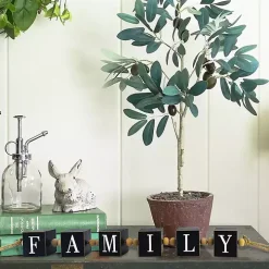 Family Wood Beaded Word Block