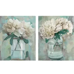 Farmhouse Peonies Canvas Art Prints, Set of 2