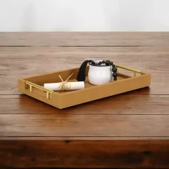 Faux Leather Camel Tray