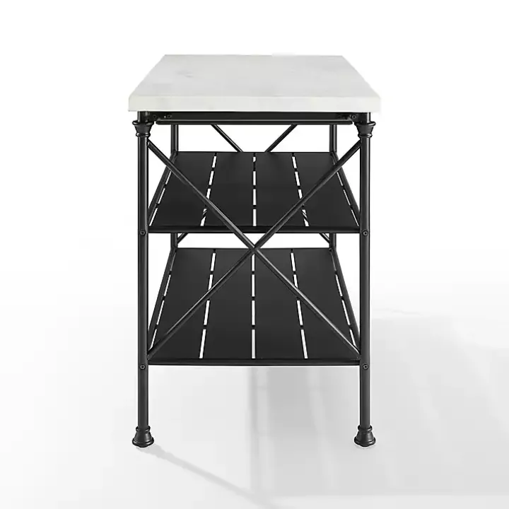 Faux Marble Top 3-Tier Melody Kitchen Island