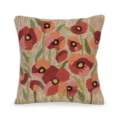 Field of Dreams Hand Hooked Outdoor Throw Pillow