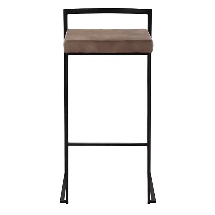 Fiji Brown Stackable Bar Stools, Set of 2