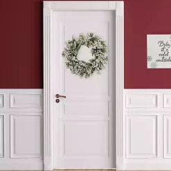 Flocked Eucalyptus and Pine Christmas Wreath