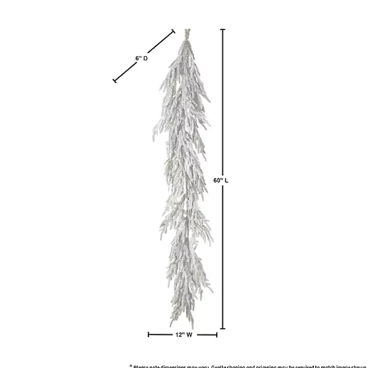Flocked Norfolk Pine Garland