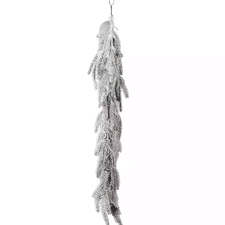 Flocked Weeping Noble Fir Garland