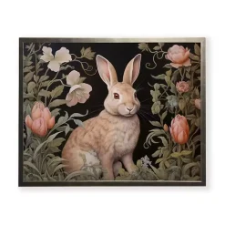 Floral Bunny Burrow Framed Art Print