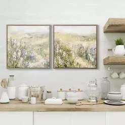 Floral Meadows Framed Canvas Art Prints, Set of 2