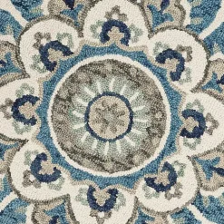 Floral Round Edged Area Rug, 6 ft.