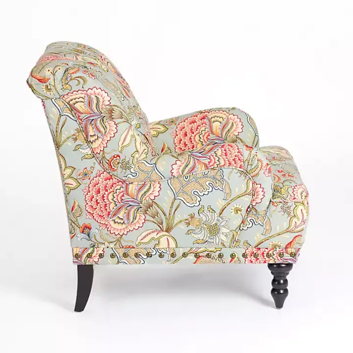 Floral Tufted Rebecca Accent Chair