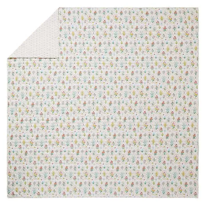 Floral Wallpaper 3-pc. Full/Queen Quilt Set