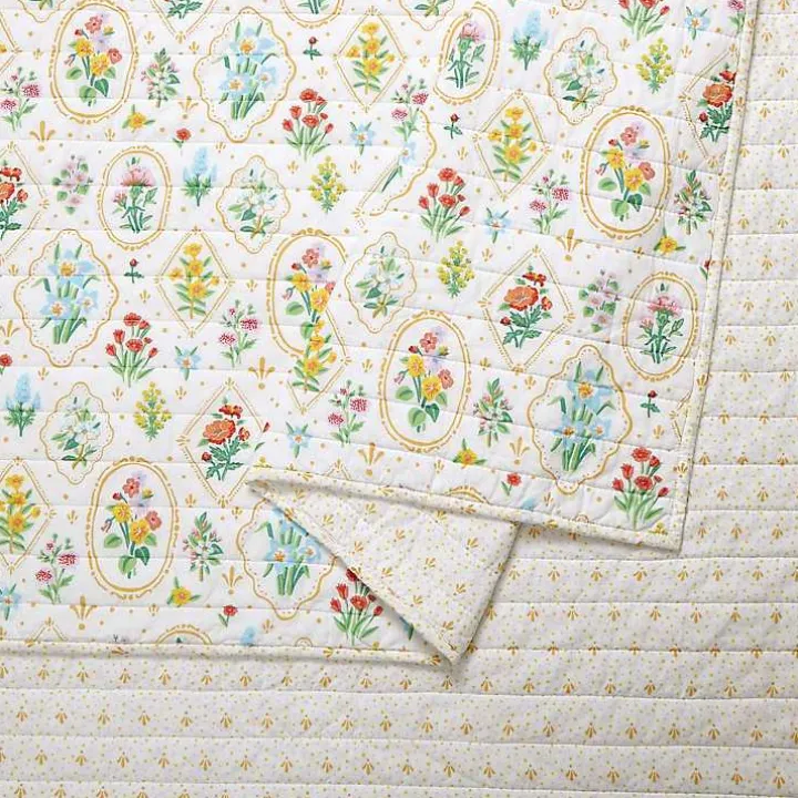 Floral Wallpaper 3-pc. Full/Queen Quilt Set