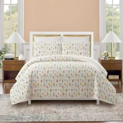 Floral Wallpaper 2-pc. Twin Quilt Set
