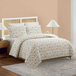 Floral Wallpaper 2-pc. Twin Quilt Set