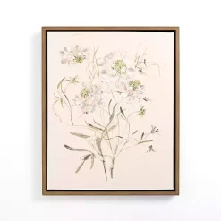 Flower Stems II Framed Canvas Art Print