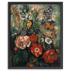 Flowers Paul Cezanne Framed Canvas Art Print