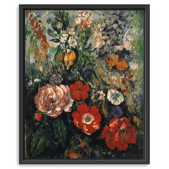 Flowers Paul Cezanne Framed Canvas Art Print