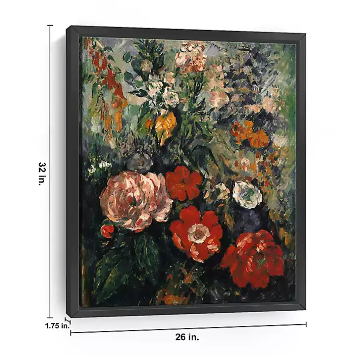 Flowers Paul Cezanne Framed Canvas Art Print