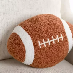 Football Shaped Boucle Pillow