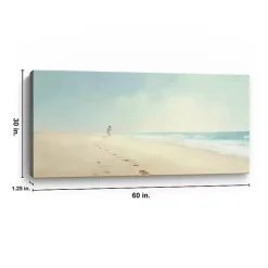 Footprints in the Sand Canvas Art Print, 60x30 in.