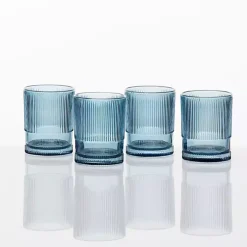 Fortessa Blue NoHo Tall Glasses, Set of 4