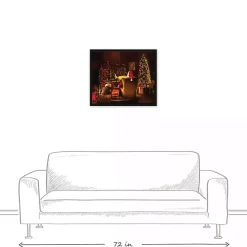 Framed Santa Sitting Christmas Canvas Art Print
