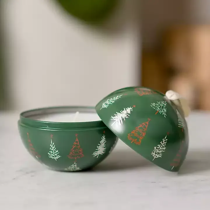 Fresh Fallen Snow Tin Candle Ornament