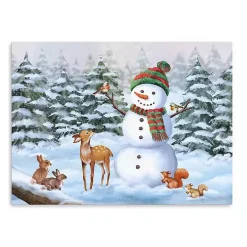 Friendly Snowman Canvas Art Print