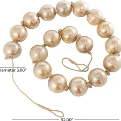 Frosted Champagne Glass Orb Garland