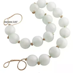 Frosted Light Teal Glass Bead Garland