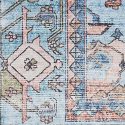 Fulton Blue Medallion Area Rug, 7x9
