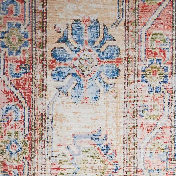 Fulton Blue Vintage Medallion Runner, 2x7
