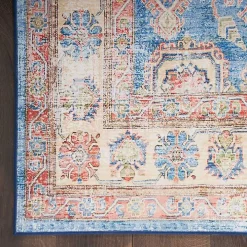 Fulton Blue Vintage Medallion Runner, 2x7