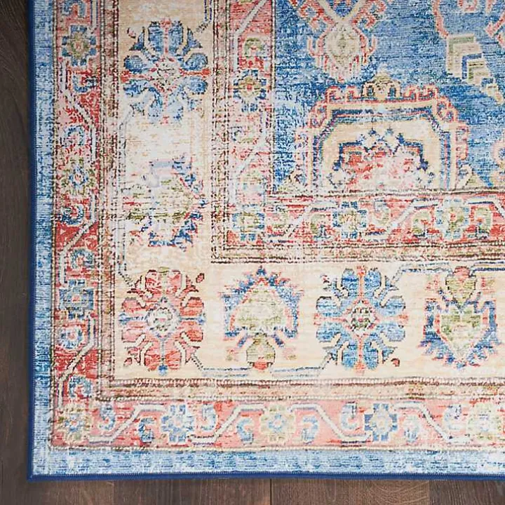 Fulton Blue Vintage Medallion Runner, 2x7