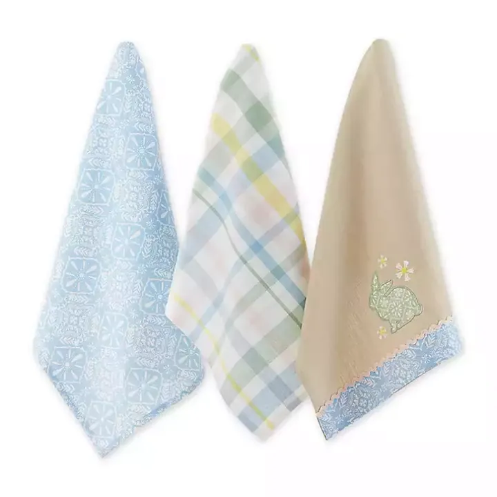 Garden Bunny Kitchen Towels, Set of 3