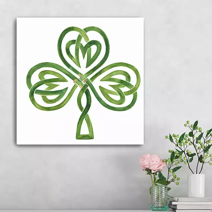 Gilded Shamrock Canvas Art Print