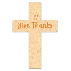 Give Thanks Cross Wall Plaque