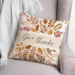 Give Thanks Outdoor Throw Pillow