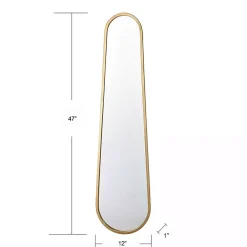 Gold Abstract Oblong Wall Mirror