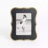 Gold and Black Quatrefoil Picture Frame, 5x7