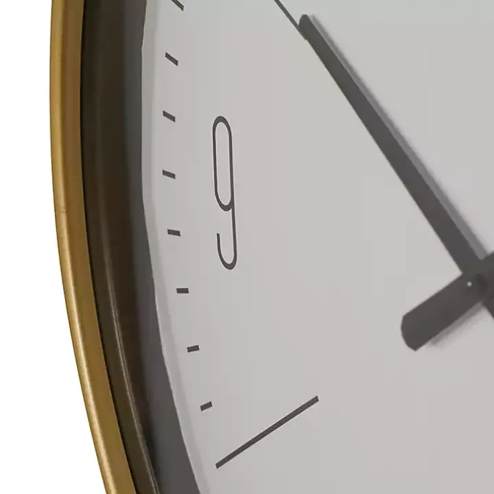 Gold and White Classic Wall Clock