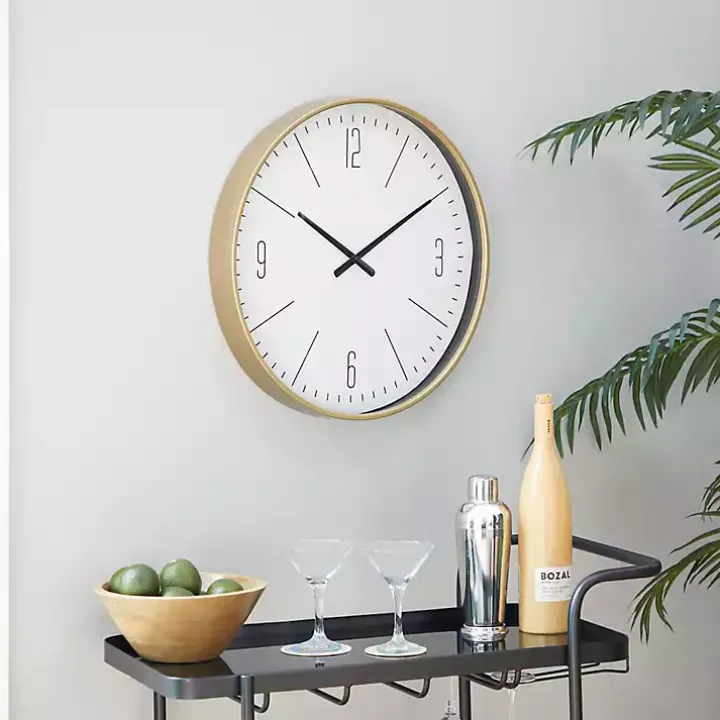 Gold and White Classic Wall Clock