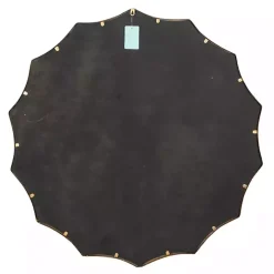 Gold Curved Sunburst Wall Mirror